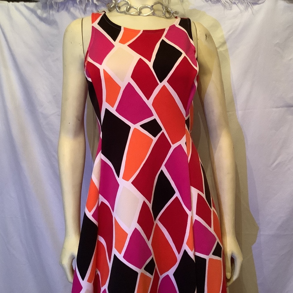 👗👗Worthington‎ colorful Swing dress